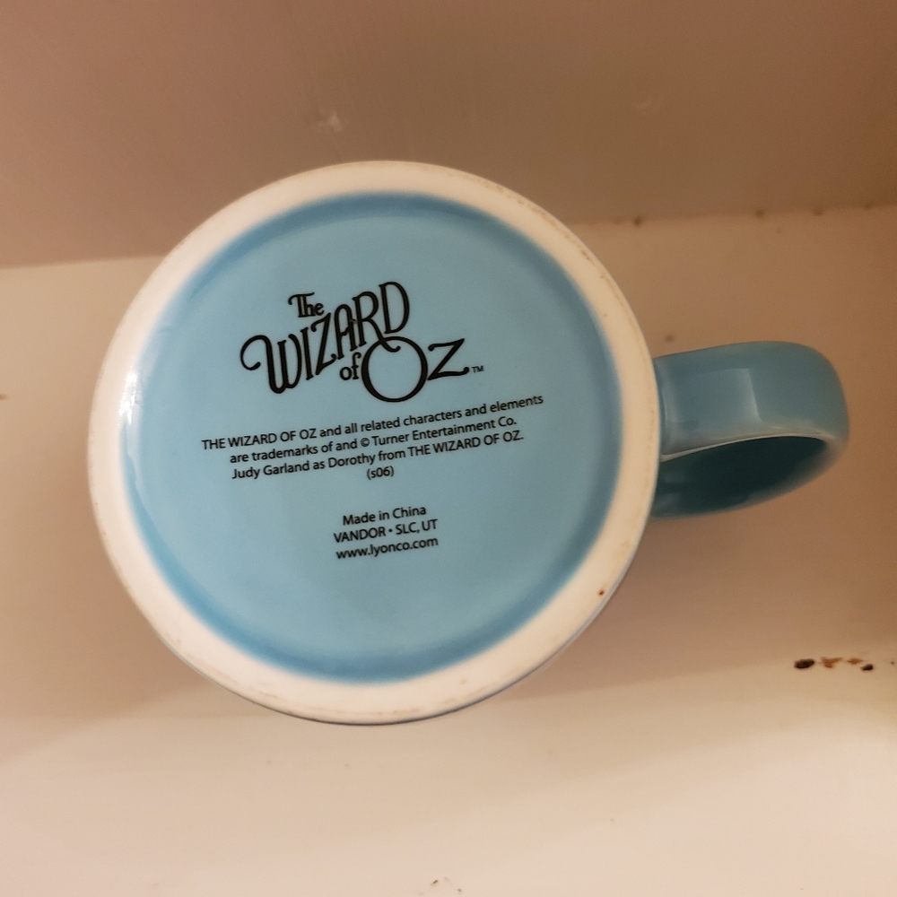 Wizard of Oz mug coffe cup lion Dorothy tin man scarecrow blue - Picture 6 of 8